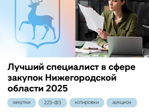 В Нижегородской области выберут лучших специалистов в сфере закупок Нижегородской области